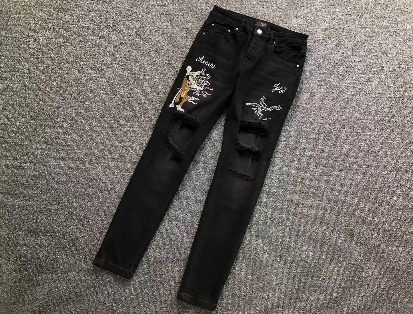 Calça AMIRI Jazz Illustration Denim