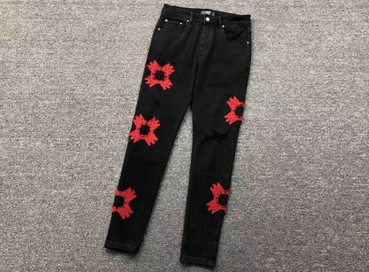 Calça AMIRI Bullet Hole Patch Black Denim
