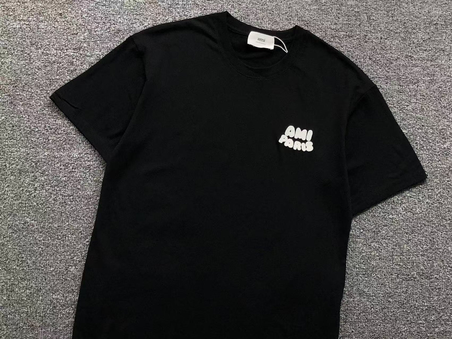 Camiseta AMI Paris Mini Textured Logo Tee