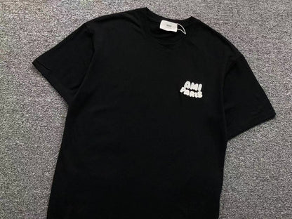 Camiseta AMI Paris Mini Textured Logo Tee