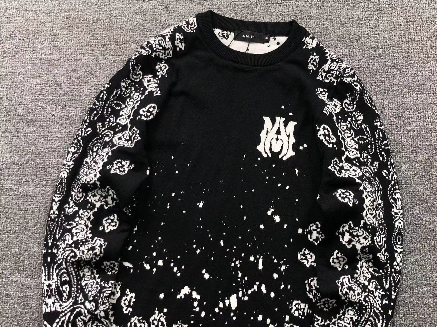 Suéter AMIRI Noir Bandana Fade