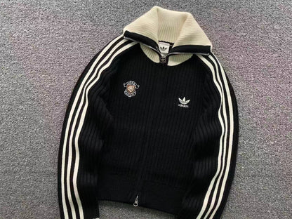 Suéter Adidas feminina Ribbed Knit Track Jacket