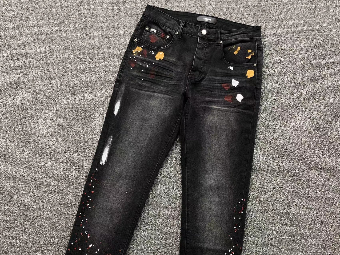 Calça AMIRI Paint Splatter Black