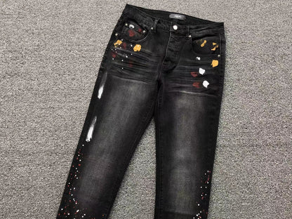 Calça AMIRI Paint Splatter Black