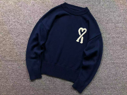 Suéter AMI Paris Logo Coração Essential