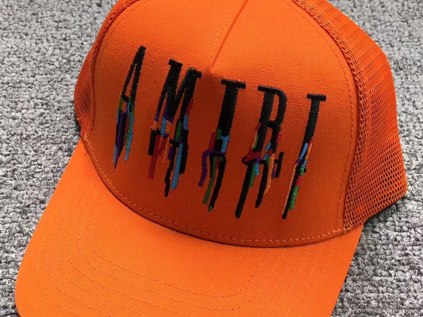 Boné Trucker AMIRI Glitch Logo White