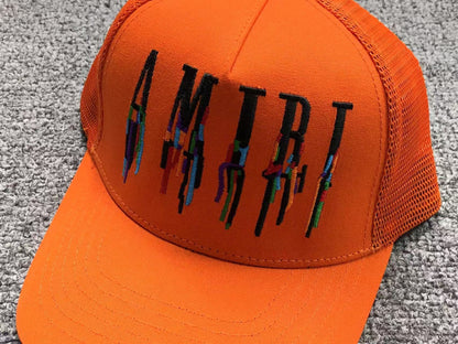 Boné Trucker AMIRI Glitch Logo White