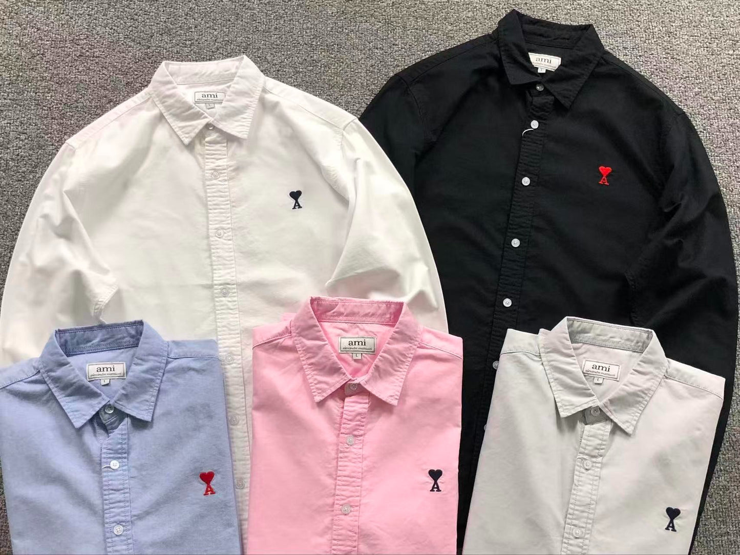 Camisa AMI Paris Logo Coração Bordado