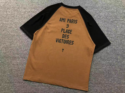 Camiseta AMI Paris Varsity Logo Raglan