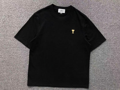Camiseta AMI Paris Mini Heart Logo Contrast Tee