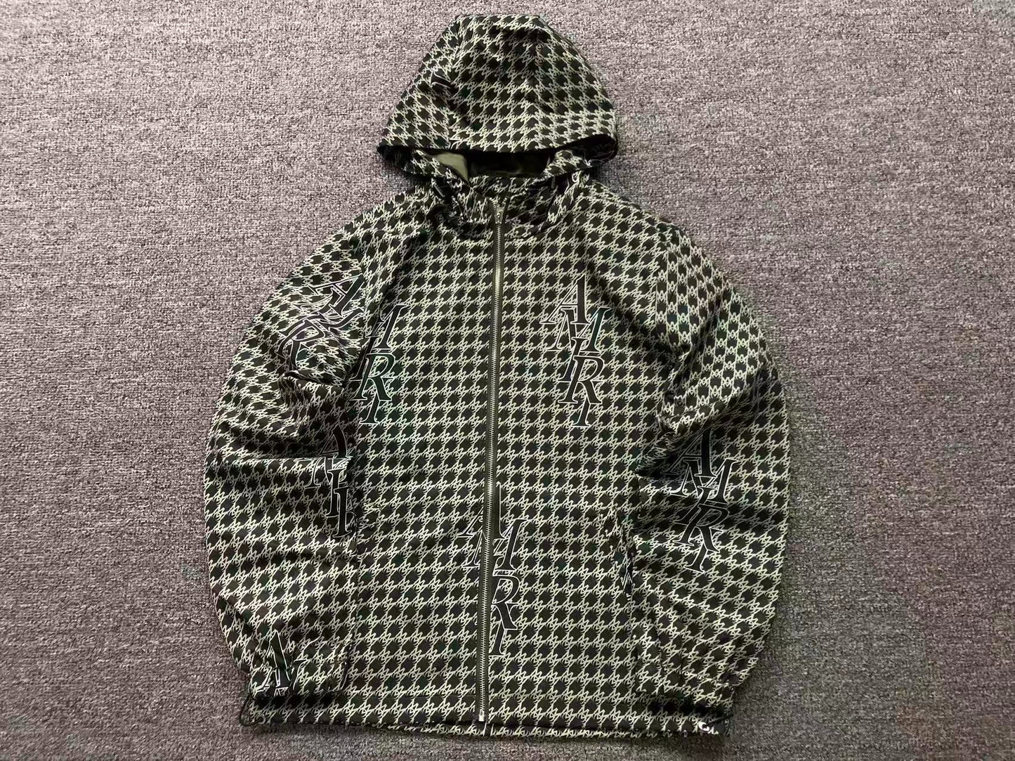 Jaqueta AMIRI Monogram Houndstooth Zip
