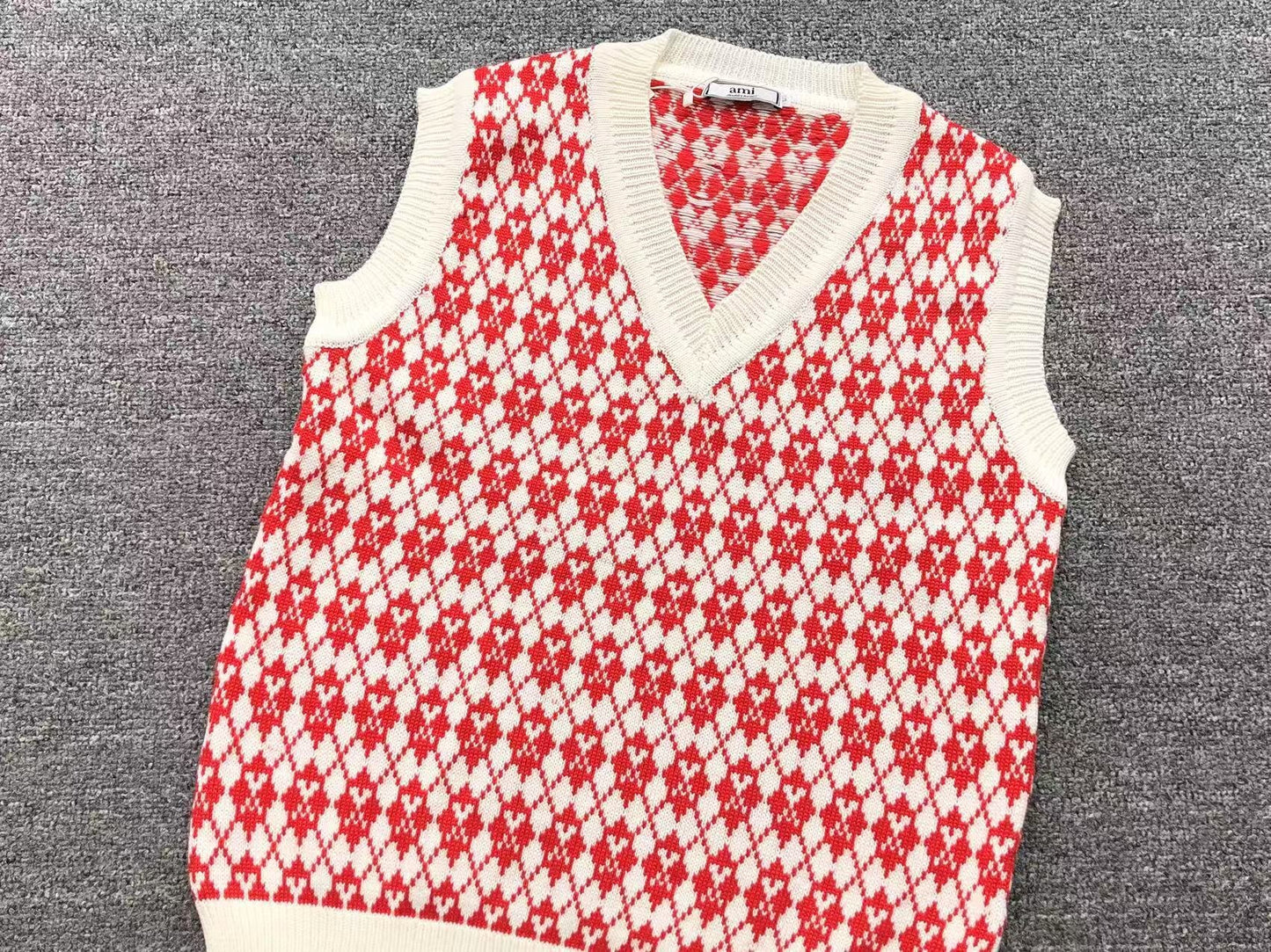 Suéter Colete AMI Paris Pattern Knit