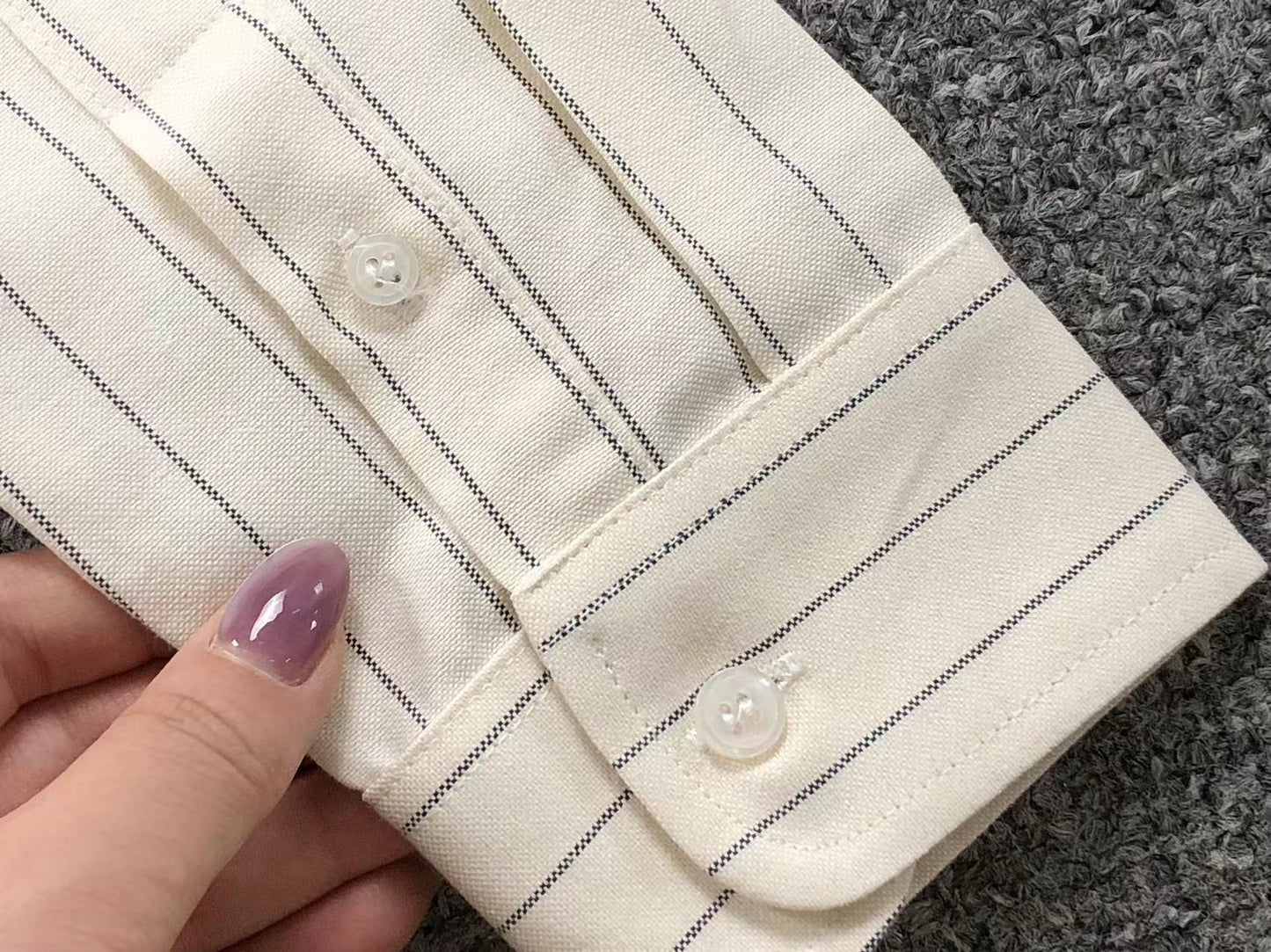Camisa AMI Paris Striped Mini Heart Shirt