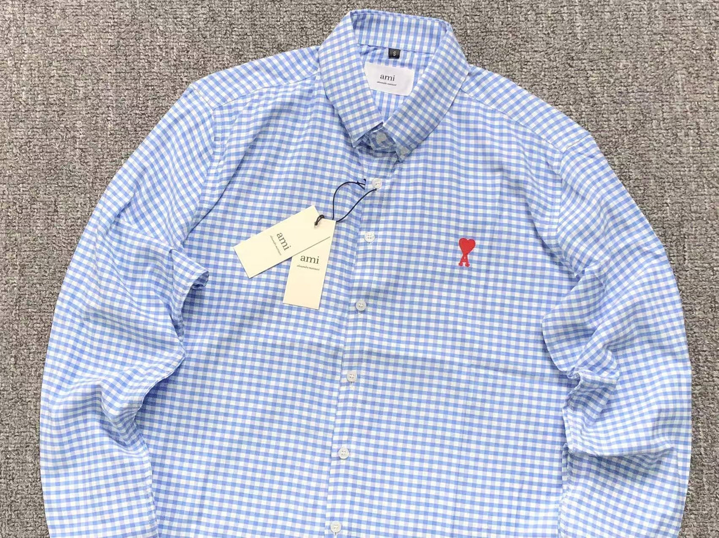 Camisa AMI Paris Gingham Mini Heart