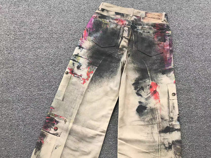 Calça Acne Studios Ink Wash Cargo Denim