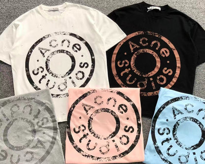 Camiseta Acne Studios Distressed Round Logo