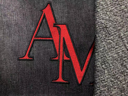 Calça AMIRI Red Logo Destroyed