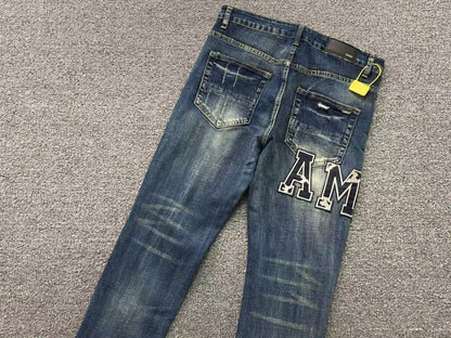 Calça AMIRI Vintage Logo Dark Denim