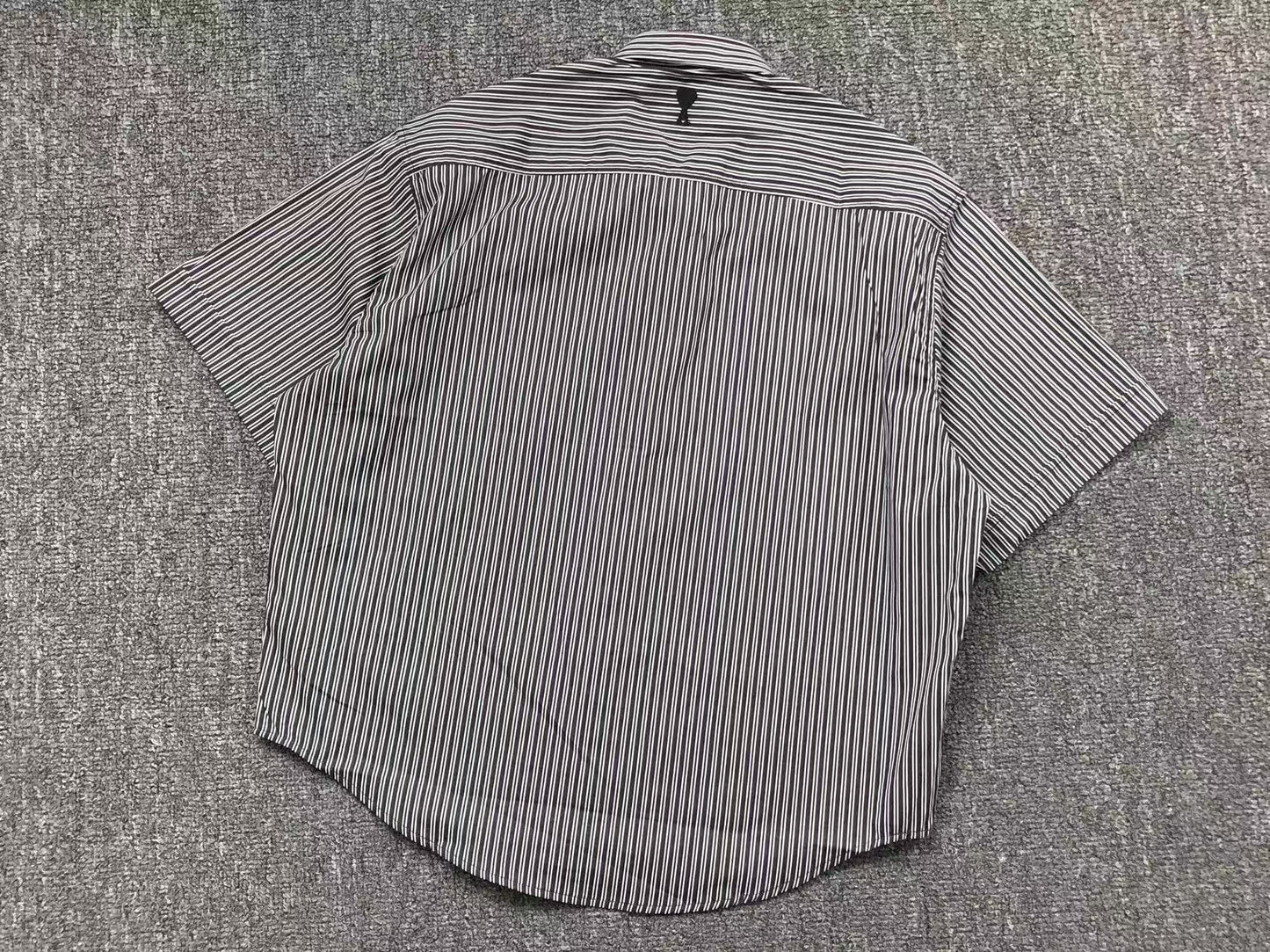 Camisa AMI Paris Striped Short Sleeve