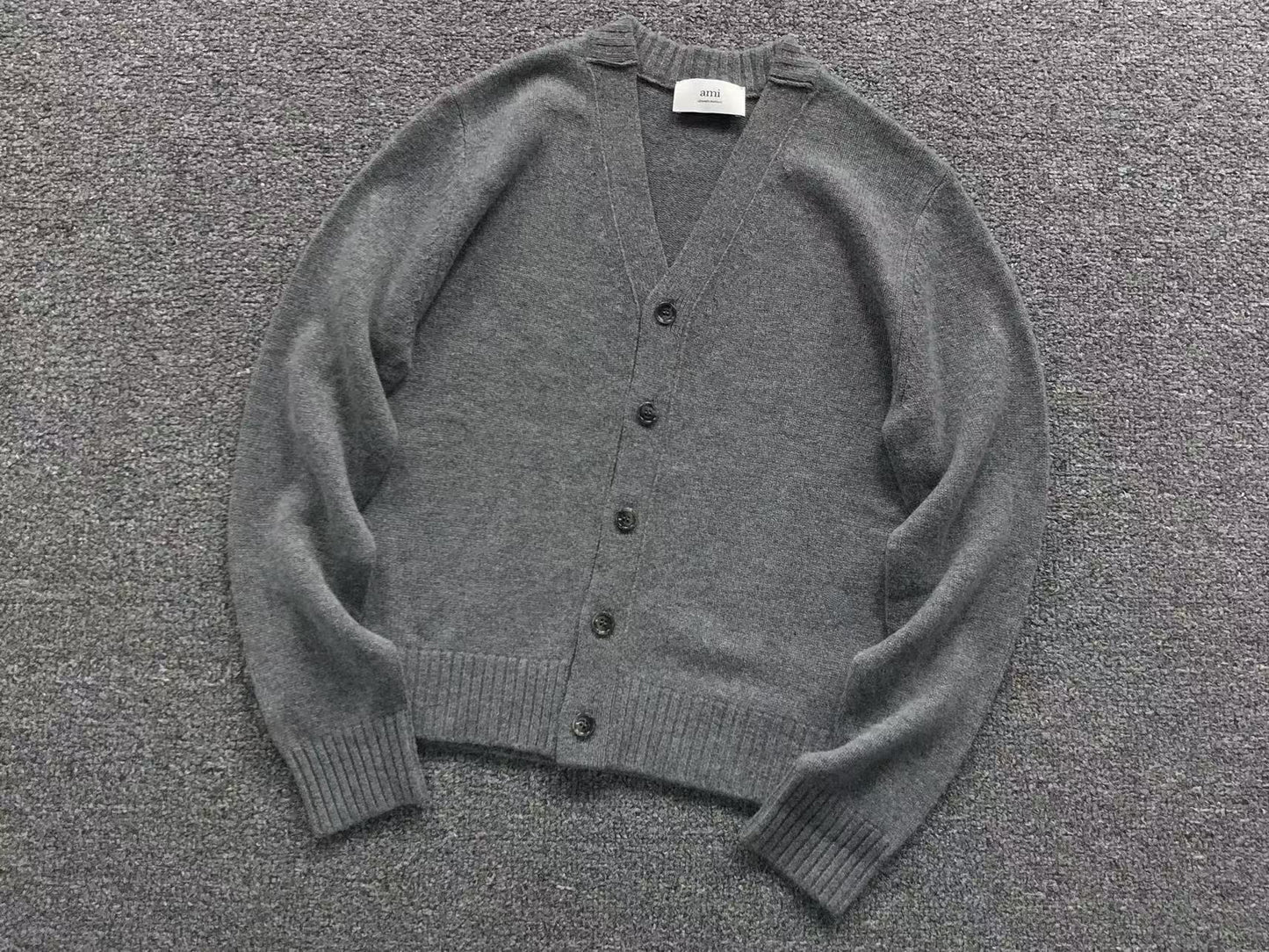 Suéter Cardigan AMI Paris Essential Feminino