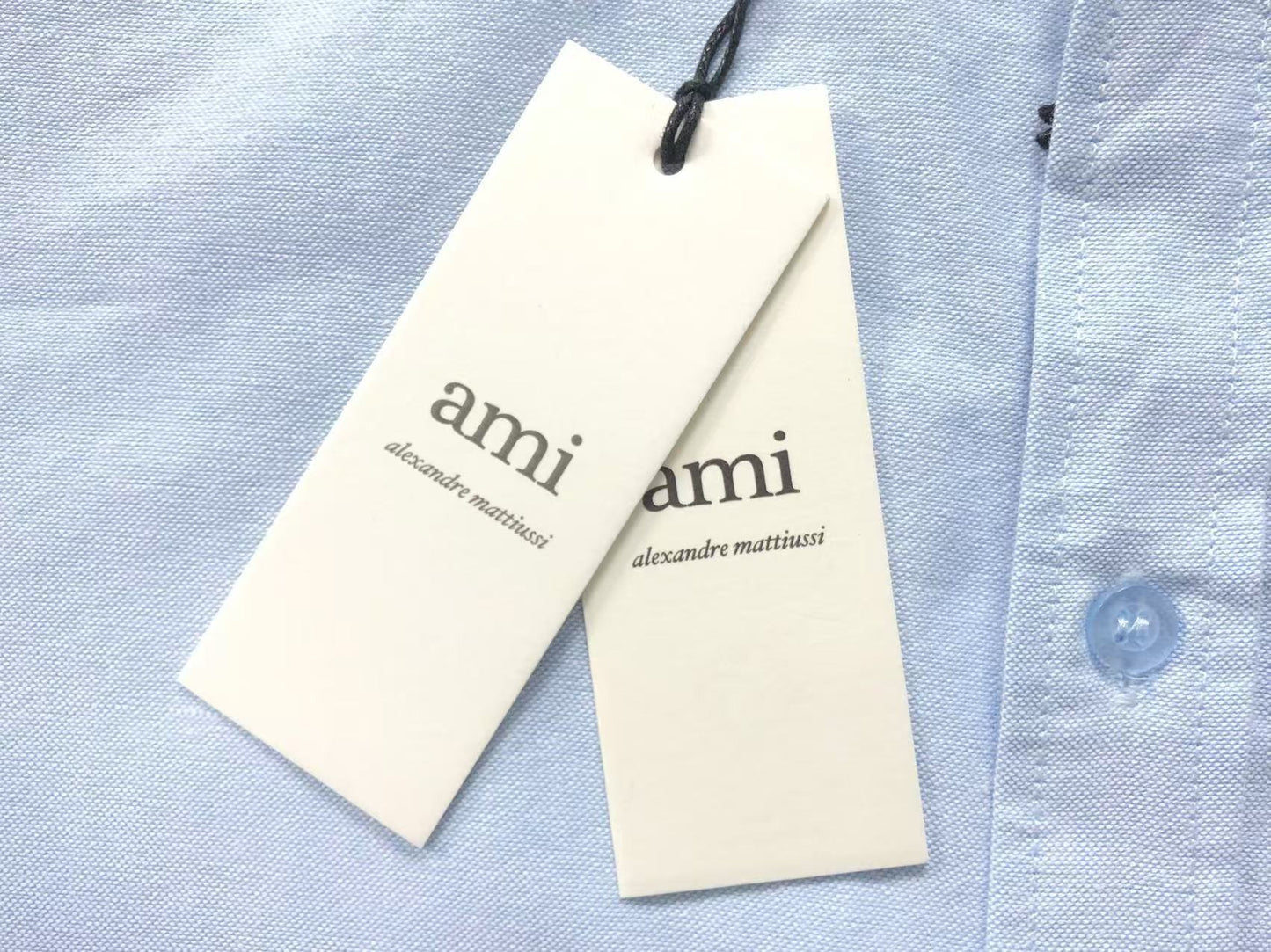 Camisa AMI Paris Big Heart Tonal Blue