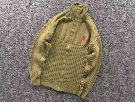 Suéter AMI Paris Gola Alta Zip