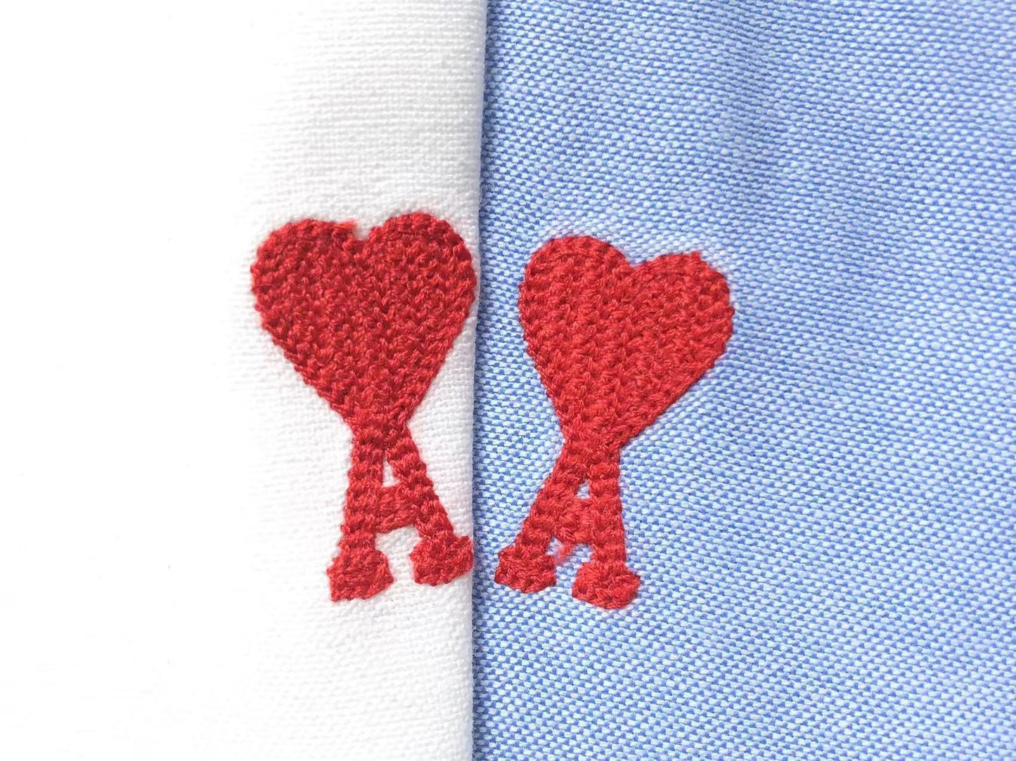 Camisa AMI Paris Mini Heart Contrast