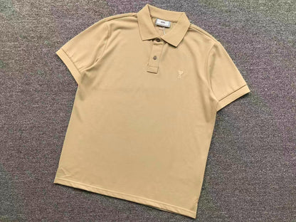 Camisa Polo AMI Paris Heart Logo Classi