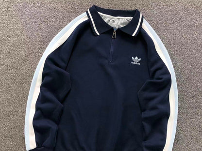 Moletom Adidas Originals Half Zip Vintage Stripes