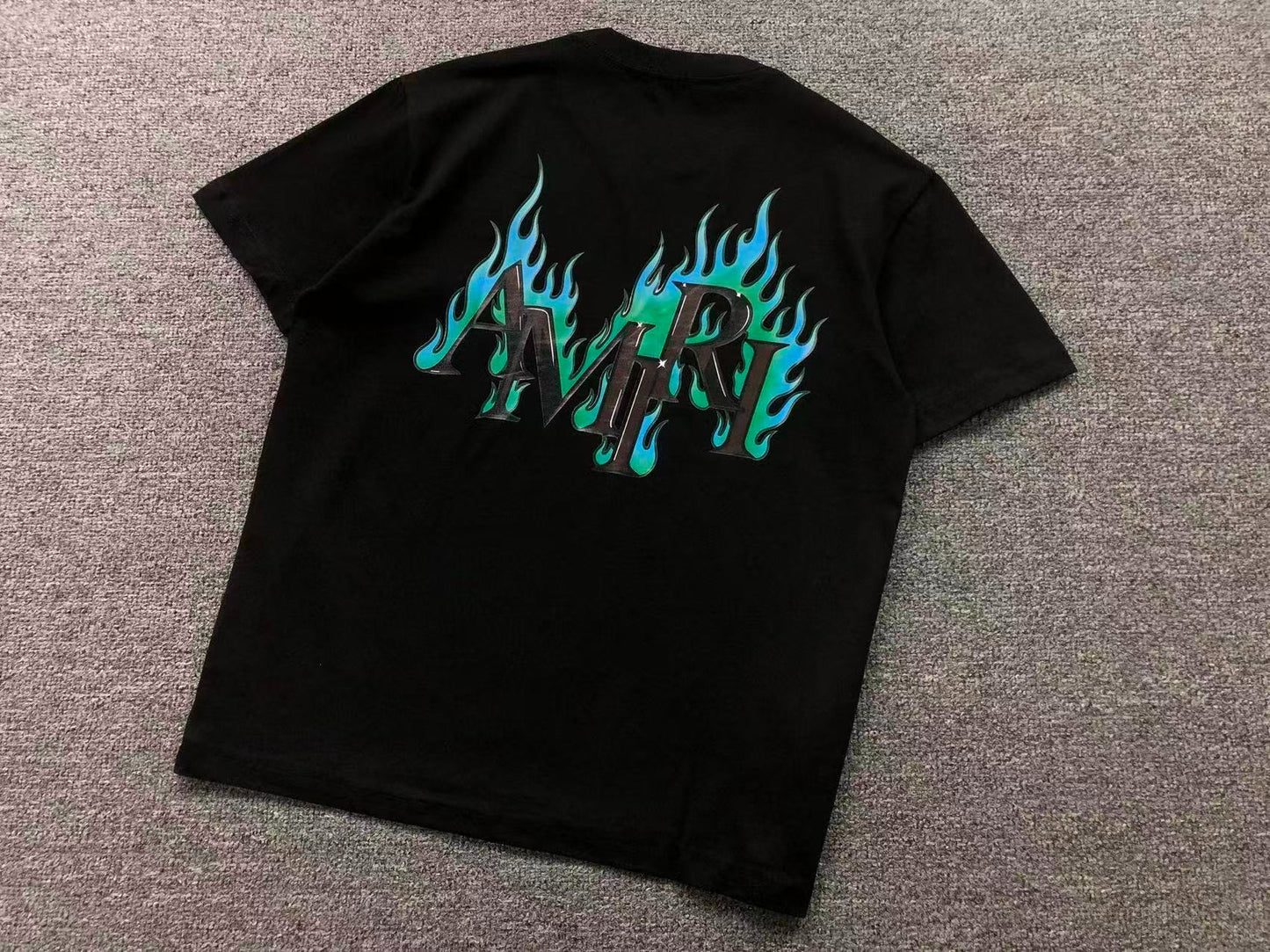 Camiseta AMIRI Blue Flames Logo