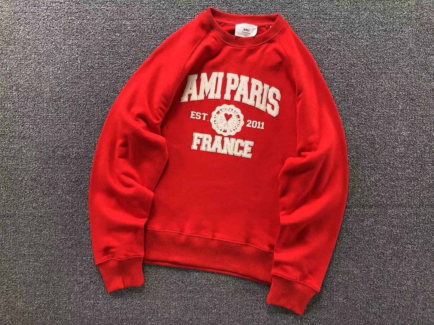 Moletom AMI Paris Varsity Logo Crewneck