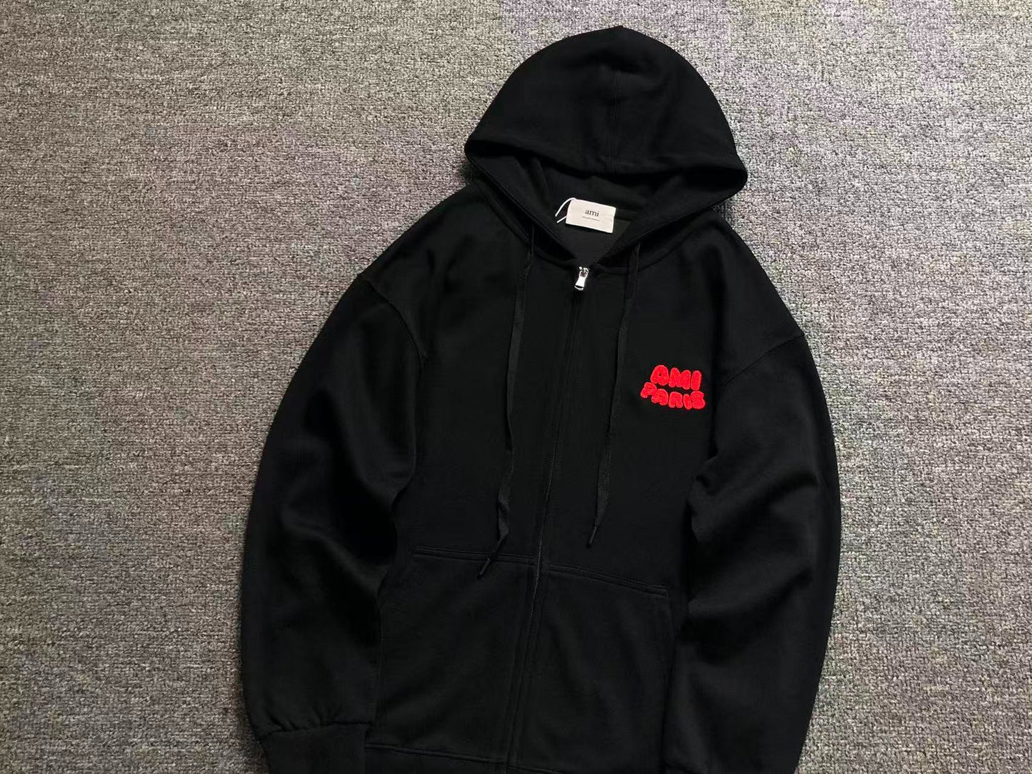 Moletom AMI Paris com Zíper Logo Paris