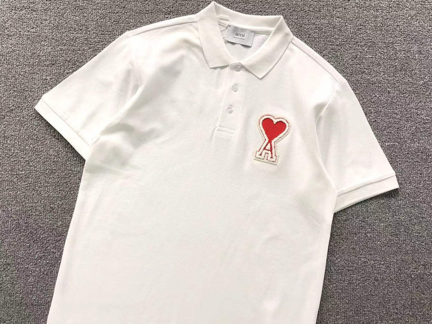 Camisa Polo AMI Paris Big Logo Patch