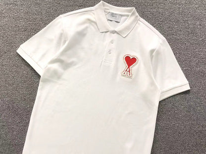 Camisa Polo AMI Paris Big Logo Patch