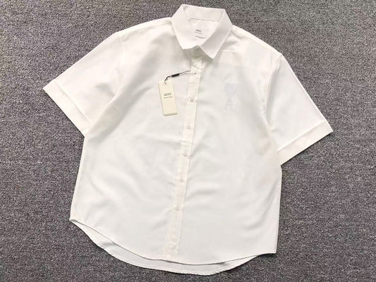 Camisa AMI Paris Tonal Big Heart Short Sleeve Shirt