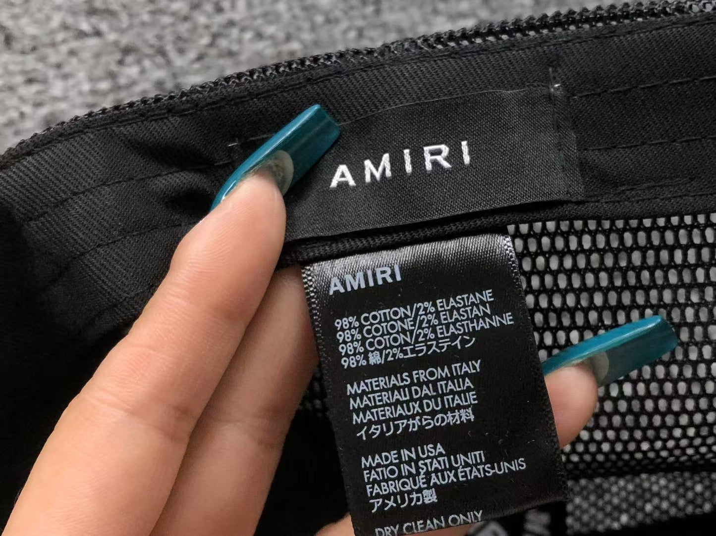 Boné Trucker AMIRI Monogram Leather Black