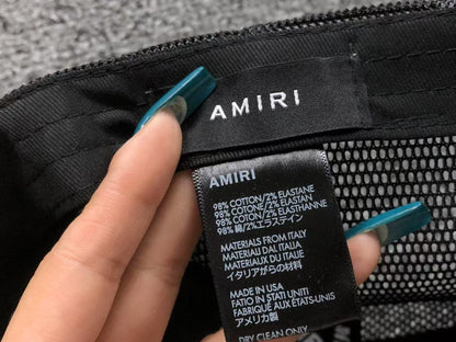 Boné Trucker AMIRI Monogram Leather Black