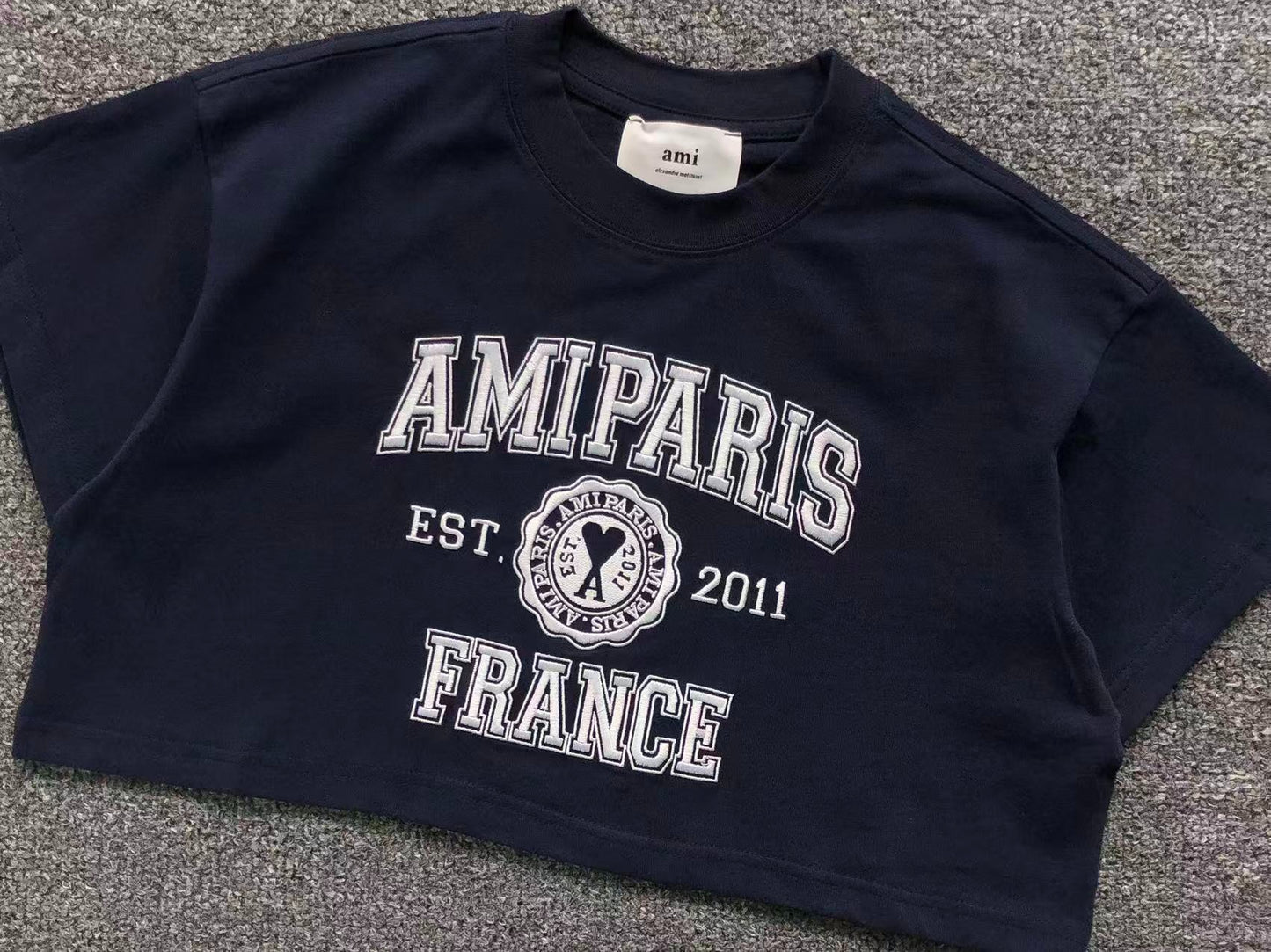 Camiseta AMI Paris Varsity Logo College feminino