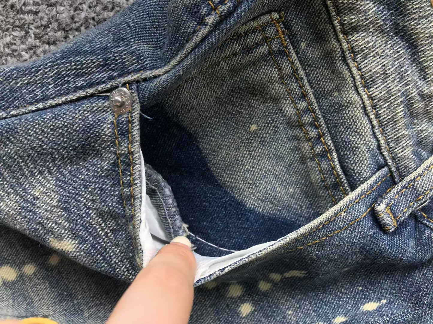 Calça Acne Studios Paintstorm Wide Jeans