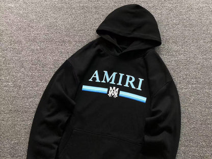 Moletom AMIRI Core Stripe Logo Hoodie