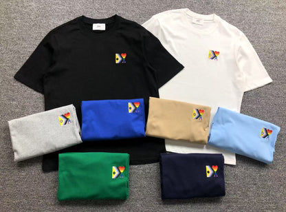 Camiseta AMI Paris Multicolor Heart Edition