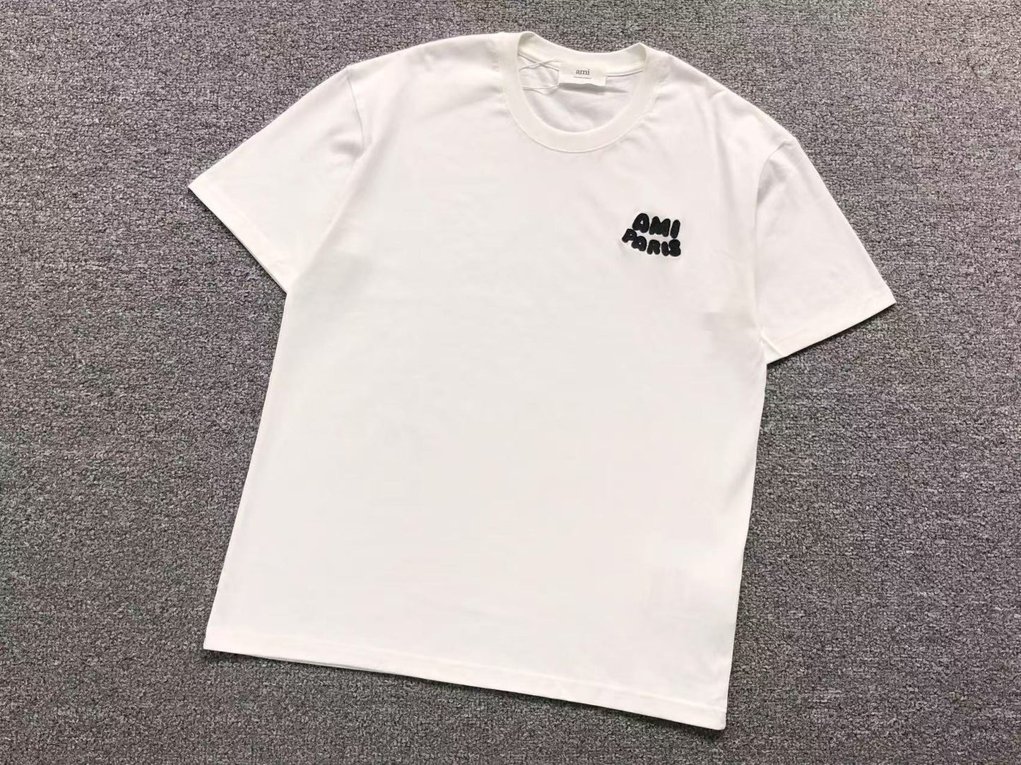 Camiseta AMI Paris Mini Textured Logo Tee