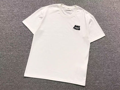 Camiseta AMI Paris Mini Textured Logo Tee