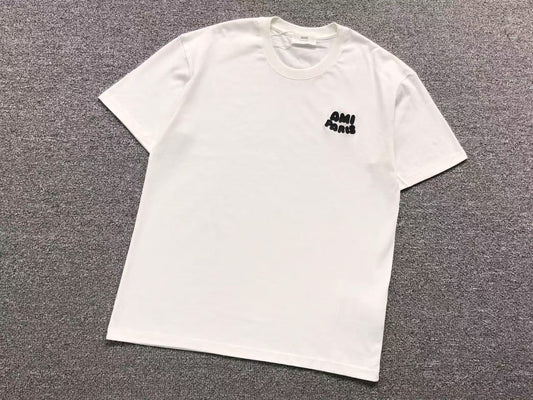 Camiseta AMI Paris Mini Textured Logo Tee