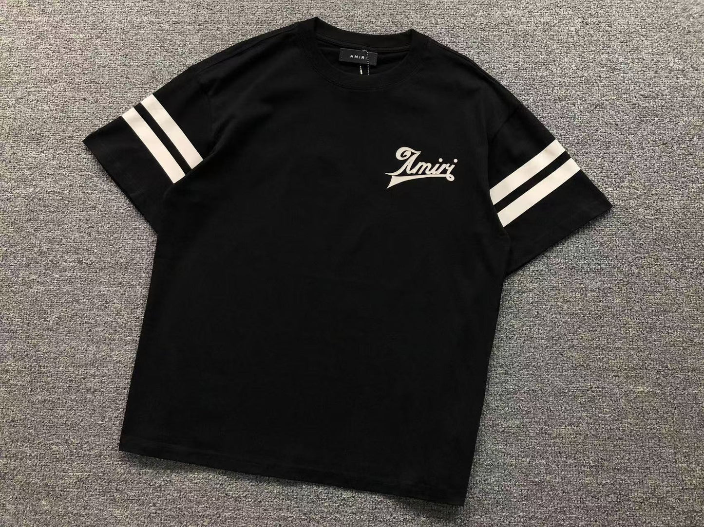 Camiseta AMIRI Script Logo Striped