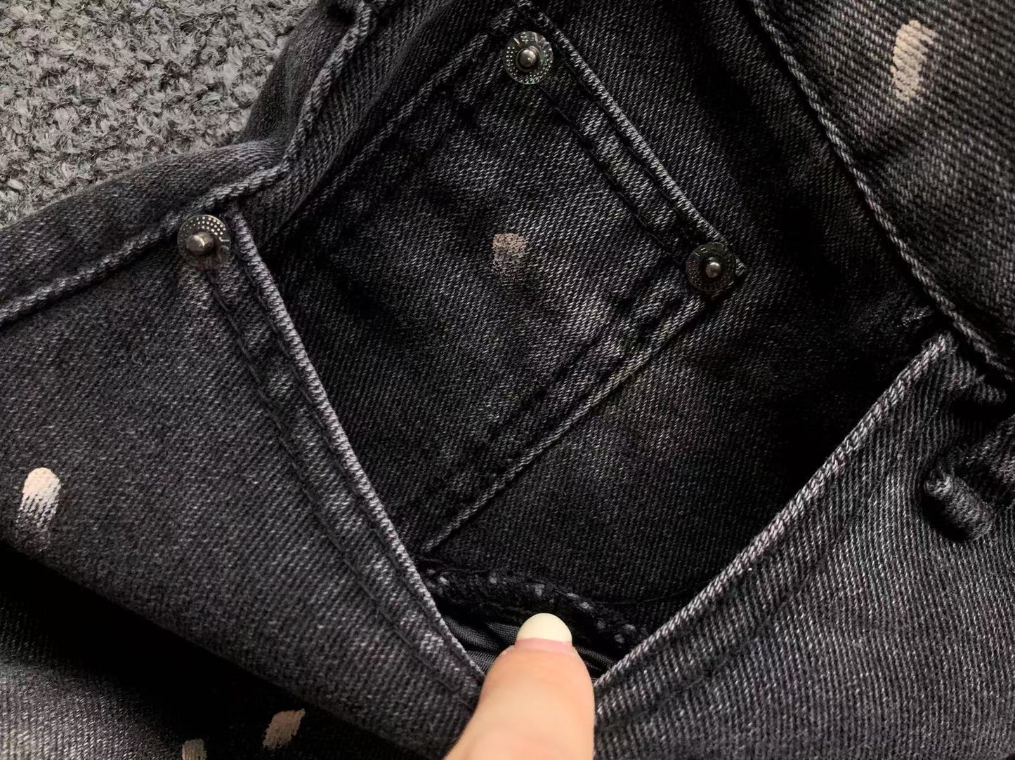Calça Acne Studios Paintstorm Wide Jeans