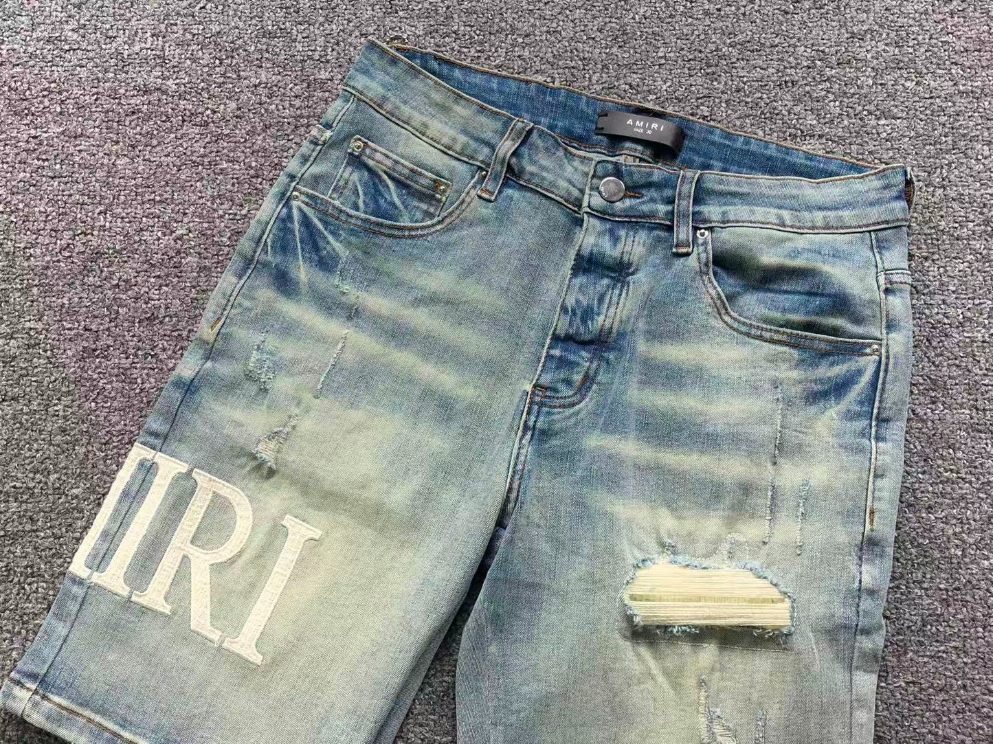 Bermuda Jeans AMIRI Ice Vintage Minimal Distressed