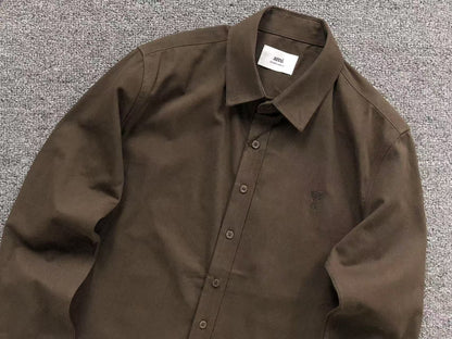 Camisa AMI Paris Classic Heart Manga Longa