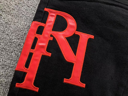 Calça AMIRI Logo Red Black Denim