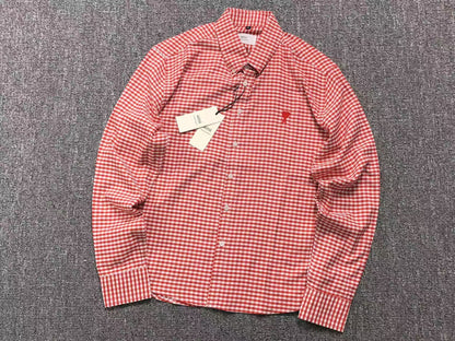 Camisa AMI Paris Gingham Mini Heart